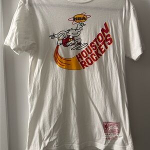 Mitchell & Ness Houston Rockets White Tee